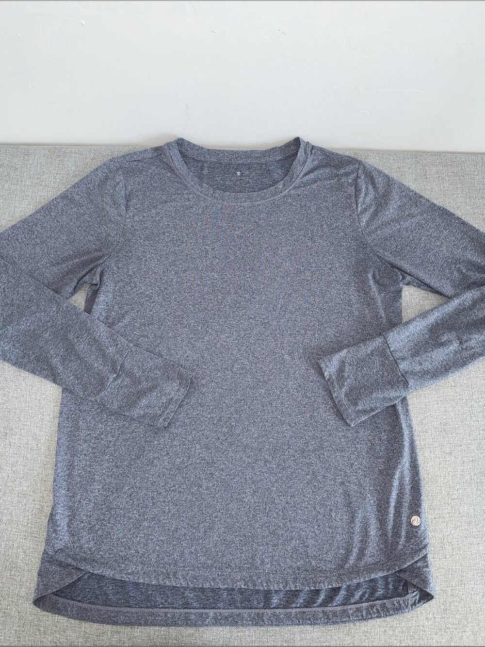 Apana Women's Long-Sleeve Crewneck Top - Heather Slate
